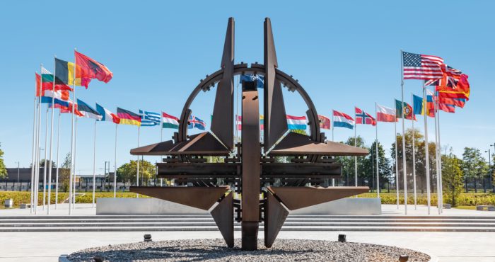 Brussels,,Belgium,-,May,13,,2019:,Nato,Star,Sculpture,In