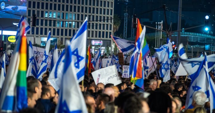 Tel,Aviv,,Israel,-,January,21,,2023:,Israelis,Protest,In